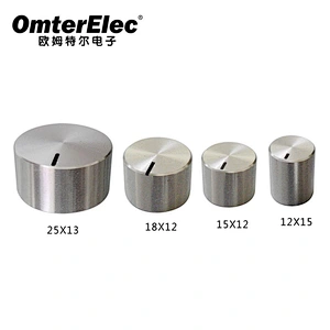 Silver Anodized aluminum knob