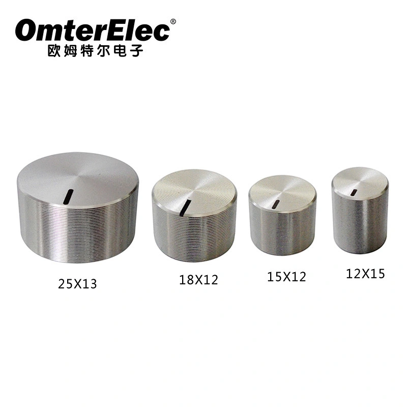 Silver Anodized aluminum knob