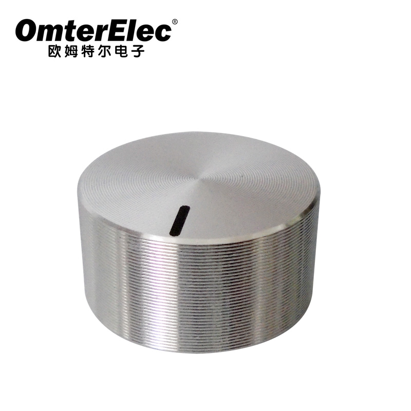 Silver Anodized aluminum knob